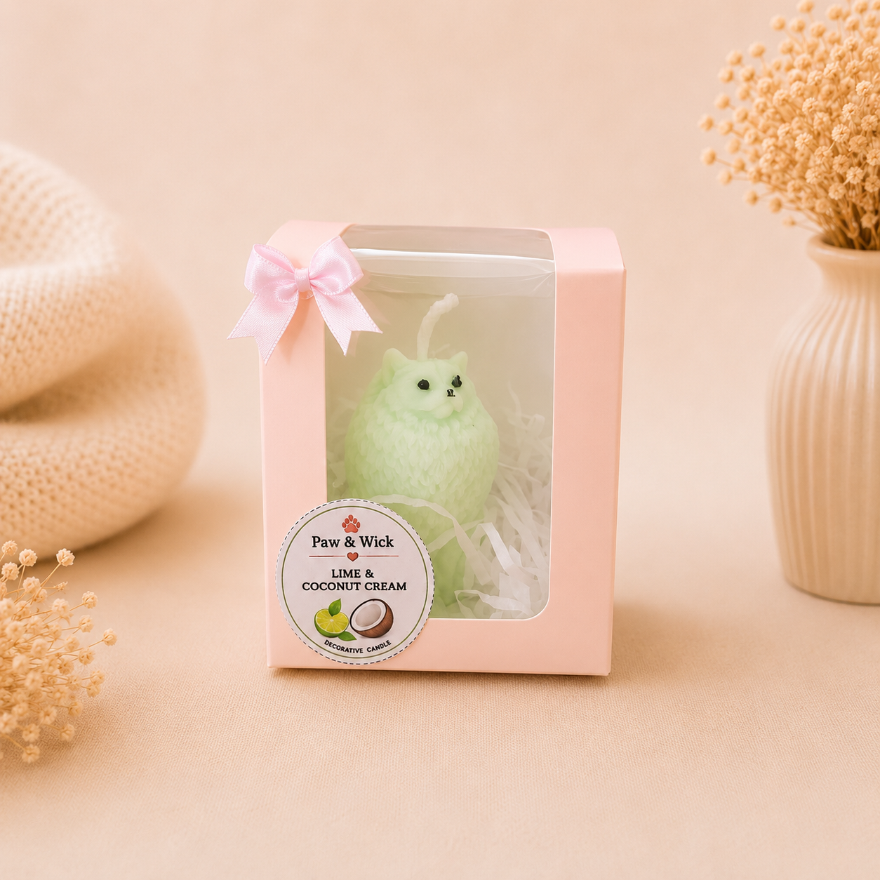 Coconut Ragdoll Cat Candle