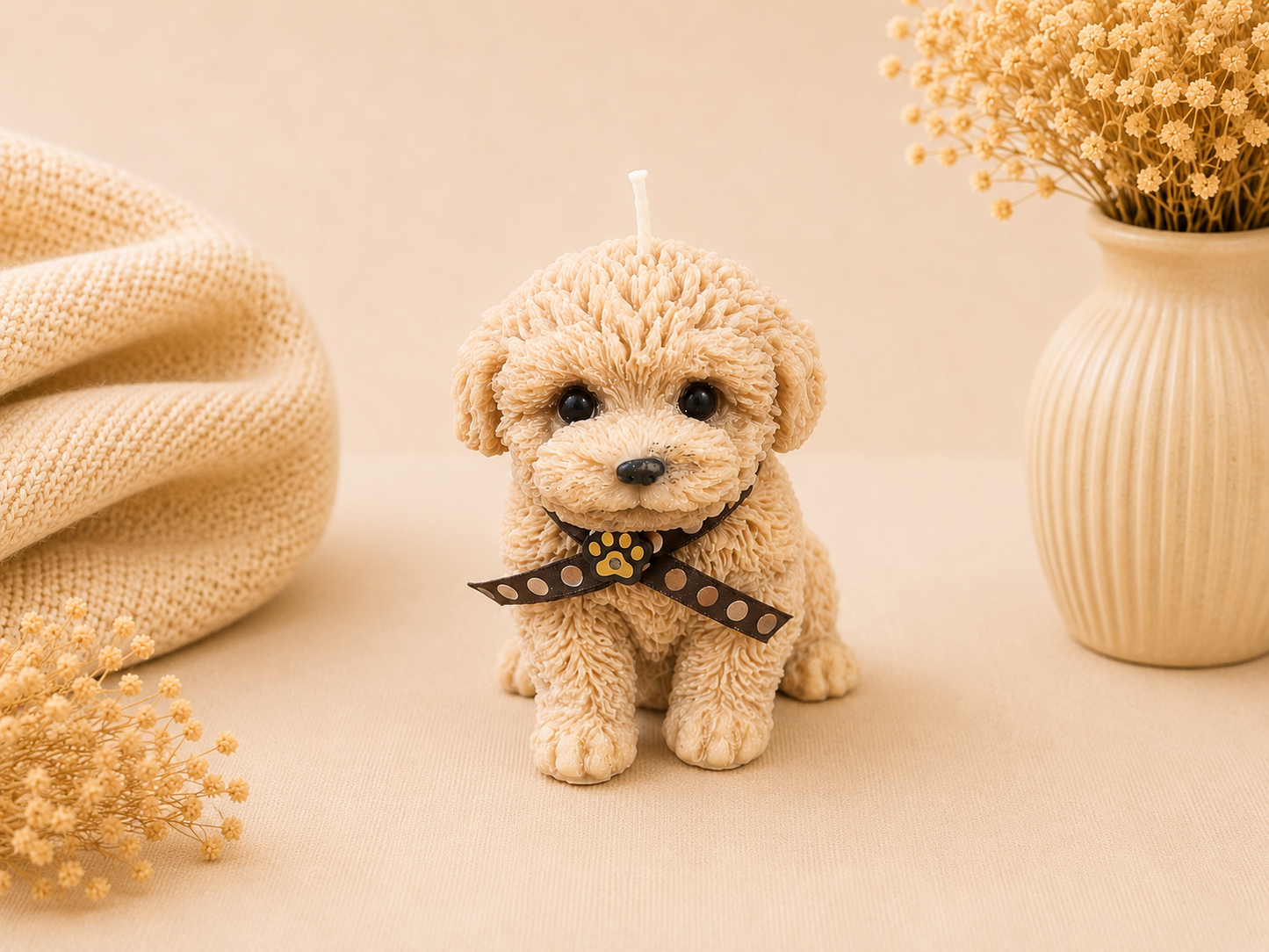 Buttery Pup Statement Candle
