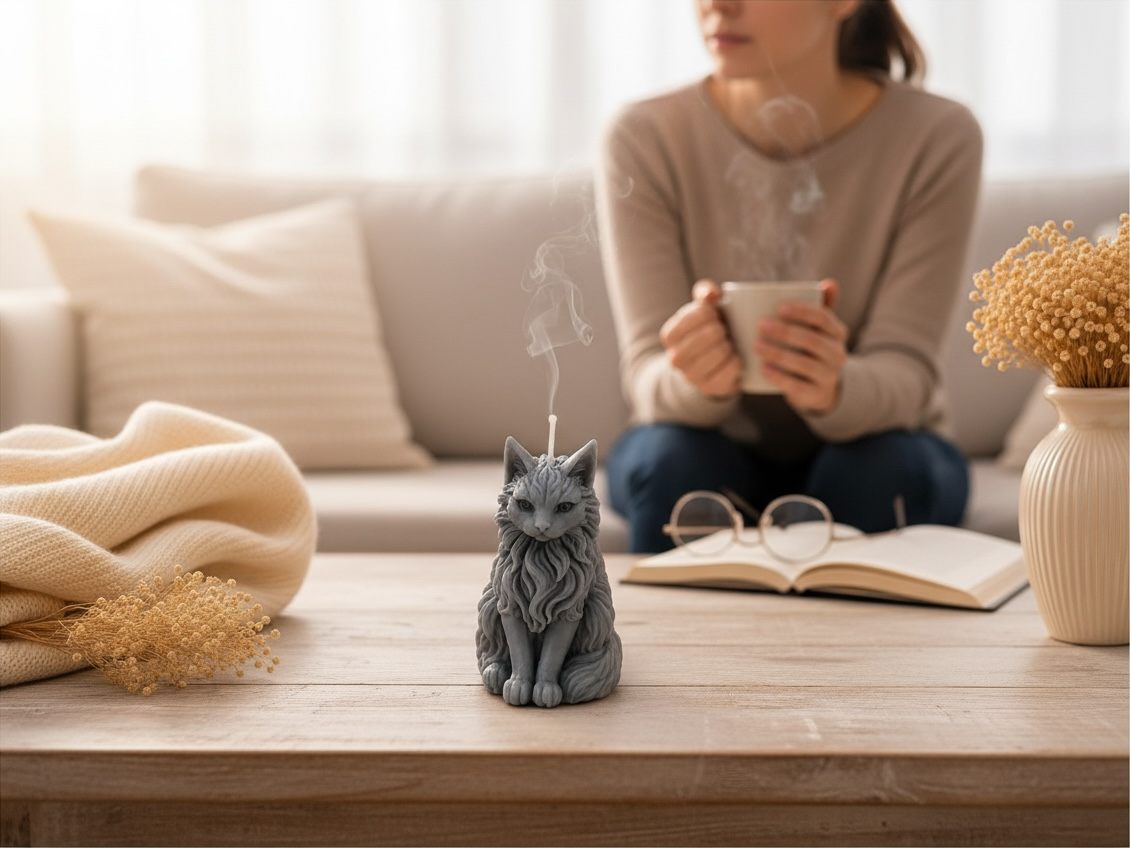 Tabby Cat Candle - Fragrance Free