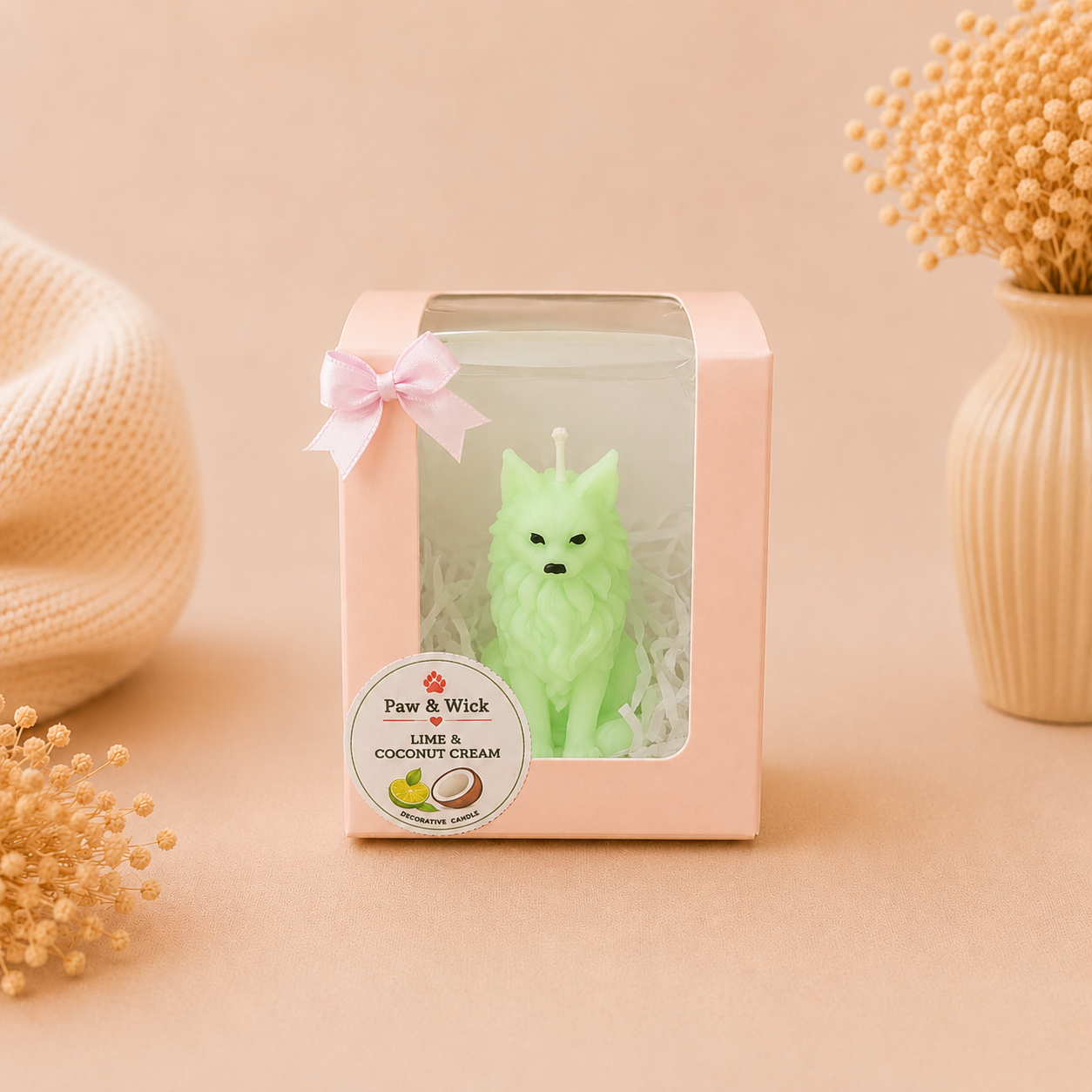 Tropical Cream Tabby Candle