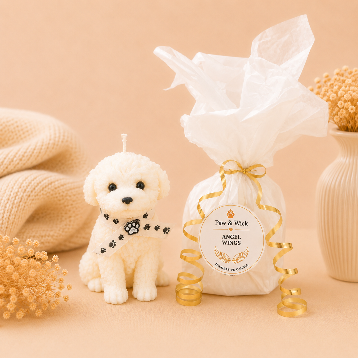 Angel Wings Memorial Candle