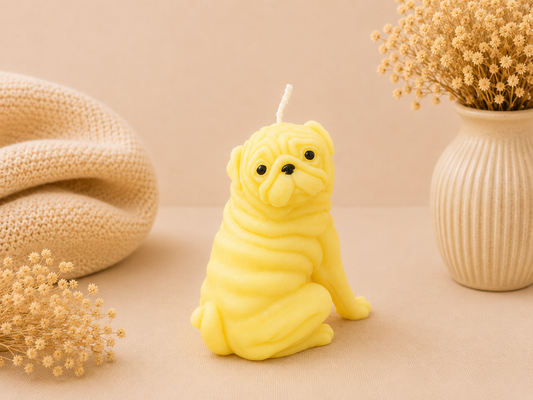 Island Pug Candle