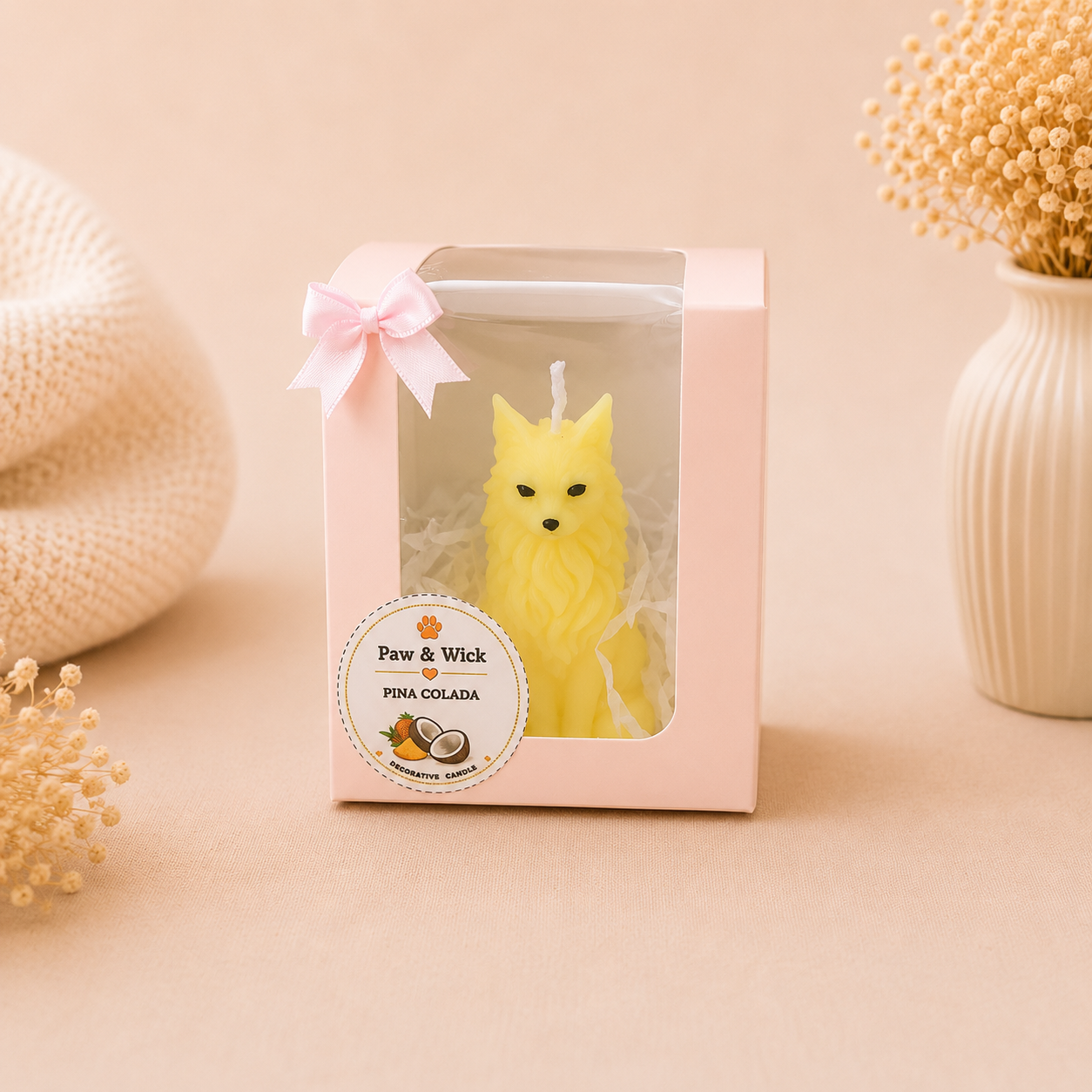 Pina Tabby Cat Candle