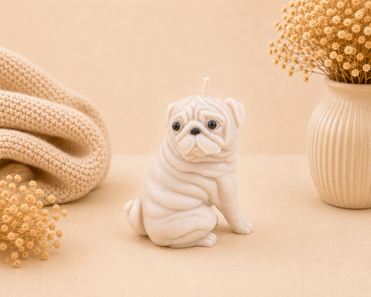 Cookie Crumble Pug Candle
