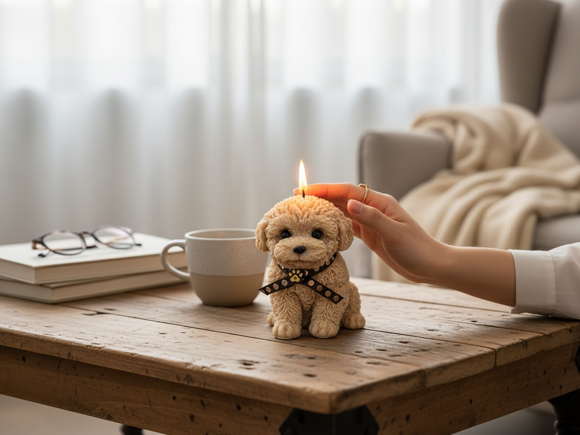 Buttery Pup Statement Candle
