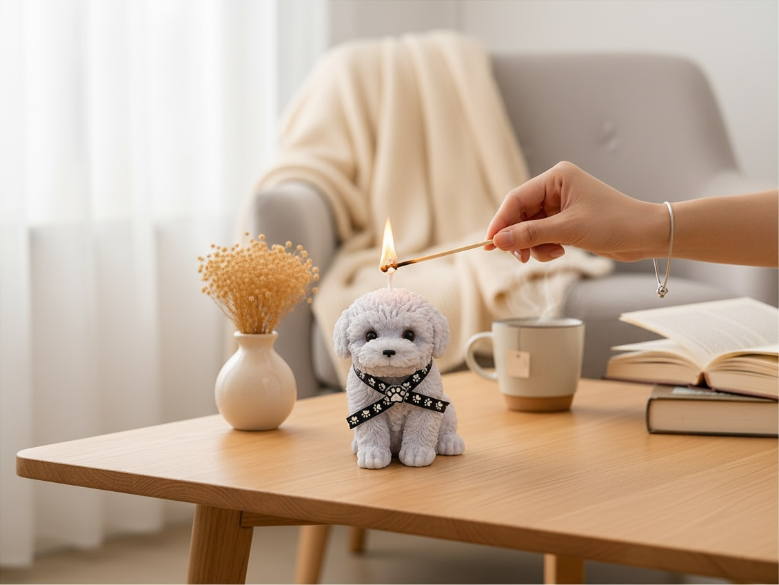 Shadow Pup Statement Candle - Fragrance Free
