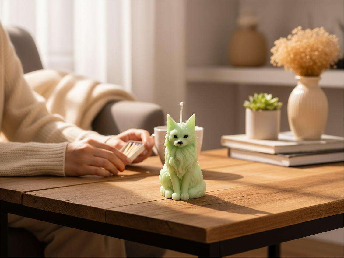 Tropical Cream Tabby Candle