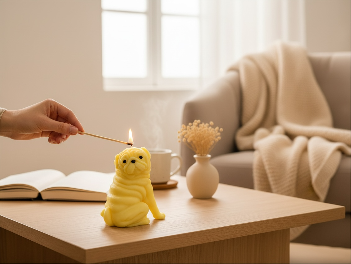 Island Pug Candle